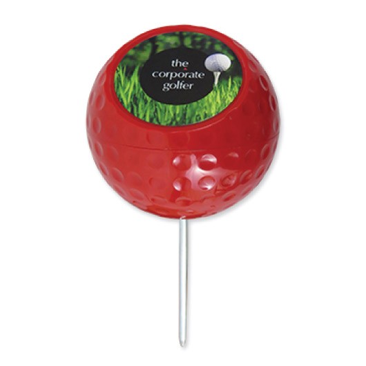 Promotional Dimple Tee Markers Red
